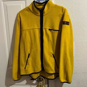 Mustard yellow sweater jacket IZOD sport